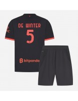 AC Milan Koni De Winter #5 Alternativní dres pro děti 2026-27 Krátký Rukáv (+ trenýrky)